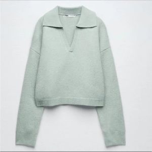 Zara Polo Collar Knit Sweater
